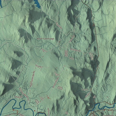Street and neighborhood detail from the Cambridge, Vermont map