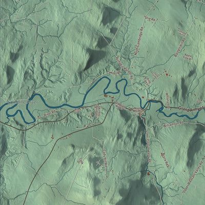 Terrain and local geography detail from the Cambridge, Vermont map