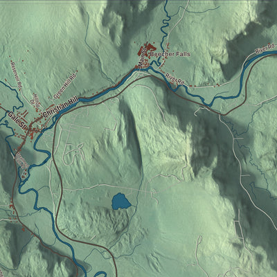 Street and neighborhood detail from the Canaan, Vermont map