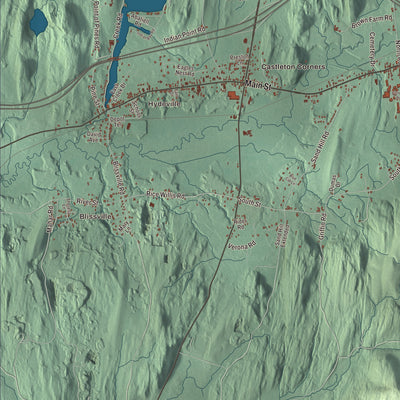 Street and neighborhood detail from the Castleton, Vermont map