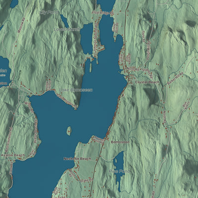 Terrain and local geography detail from the Castleton, Vermont map