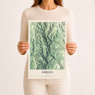Chelsea, Vermont map print - 12 x 18 archival matte print