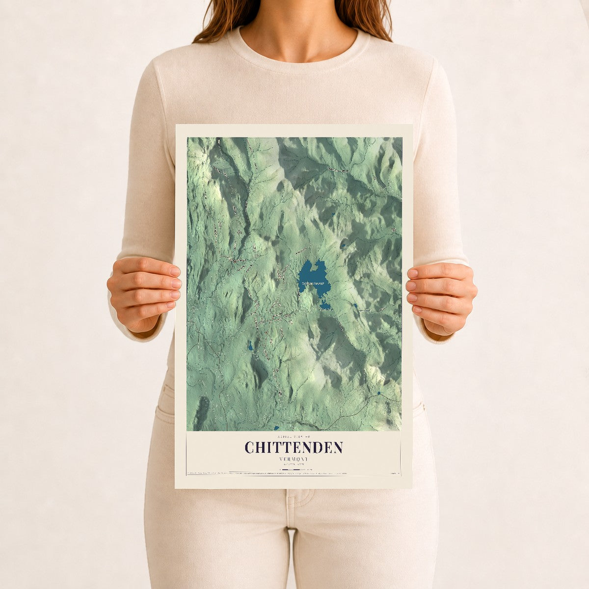 Chittenden, Vermont map print - 12 x 18 archival matte print