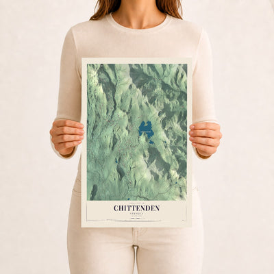 Chittenden, Vermont map print - 12 x 18 archival matte print
