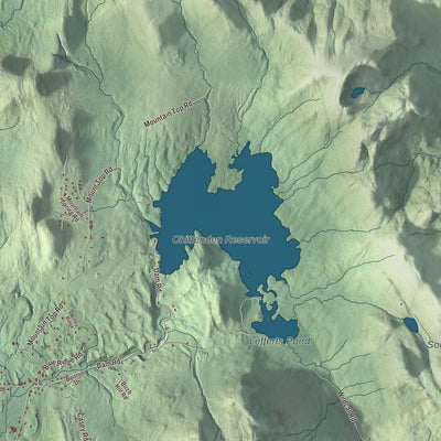 Terrain and local geography detail from the Chittenden, Vermont map