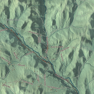 Street and neighborhood detail from the Corinth, Vermont map