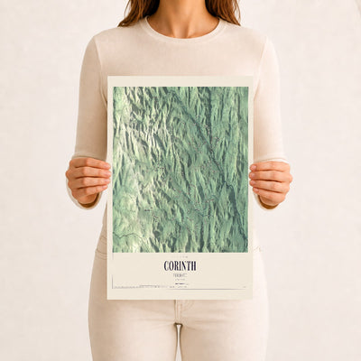Corinth, Vermont map print - 12 x 18 archival matte print