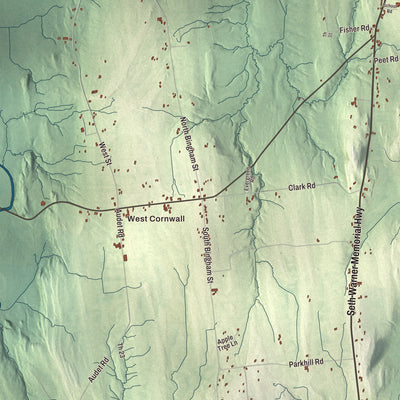 Street and neighborhood detail from the Cornwall, Vermont map