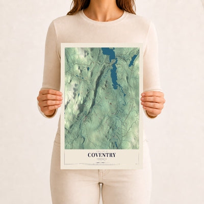Coventry, Vermont map print - 12 x 18 archival matte print