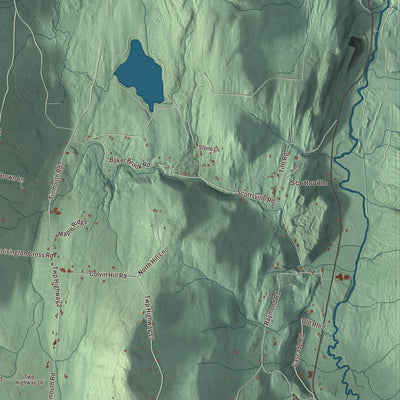 Street and neighborhood detail from the Danby, Vermont map