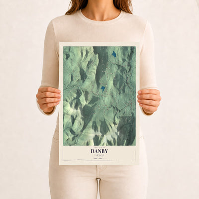 Danby, Vermont map print - 12 x 18 archival matte print