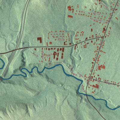 Street and neighborhood detail from the Derby Center, Vermont map