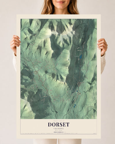 Dorset, Vermont map print - 24 x 36 archival matte print