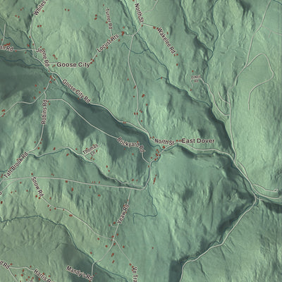 Street and neighborhood detail from the Dover, Vermont map