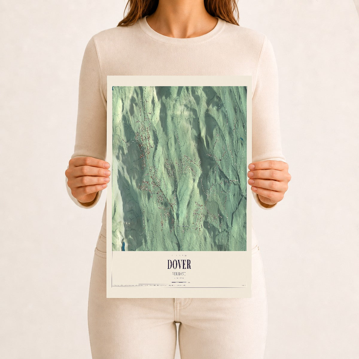 Dover, Vermont map print - 12 x 18 archival matte print