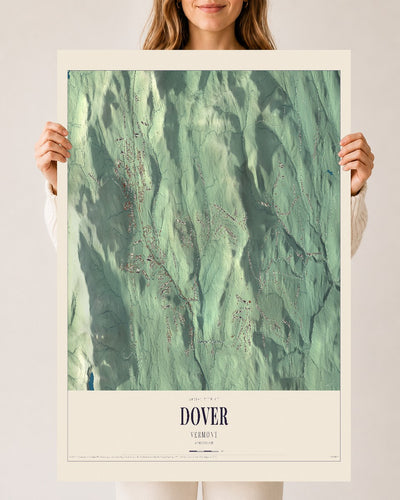 Dover, Vermont map print - 24 x 36 archival matte print