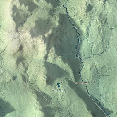 Terrain and local geography detail from the East Haven, Vermont map