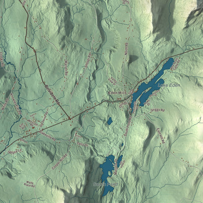 Street and neighborhood detail from the Eden, Vermont map