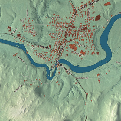 Street and neighborhood detail from the Enosburg Falls, Vermont map