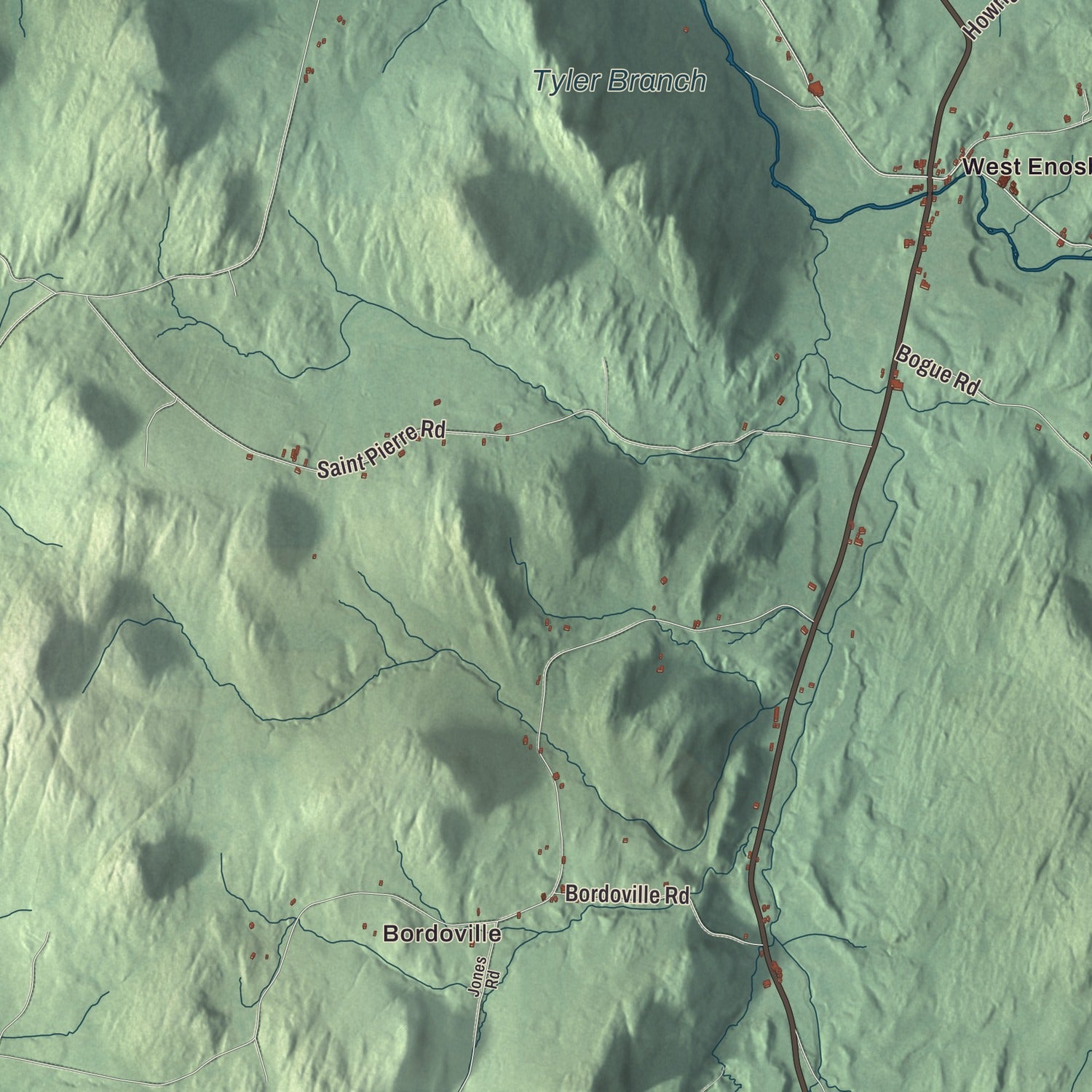 Street and neighborhood detail from the Enosburgh, Vermont map