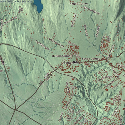 Street and neighborhood detail from the Essex, Vermont map