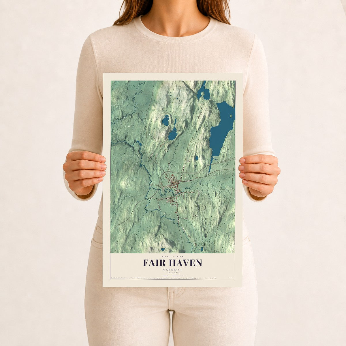 Fair Haven, Vermont map print - 12 x 18 archival matte print