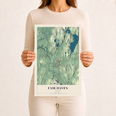 Fair Haven, Vermont map print - 12 x 18 archival matte print
