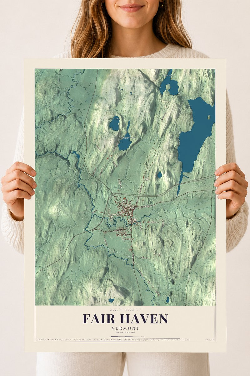 Fair Haven, Vermont map print - 18 x 24 archival matte print