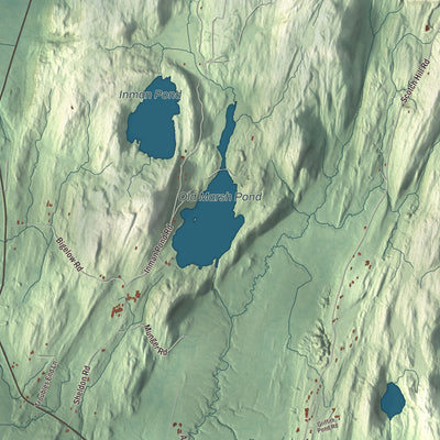 Terrain and local geography detail from the Fair Haven, Vermont map