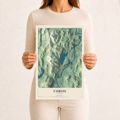 Fairlee, Vermont map print - 12 x 18 archival matte print