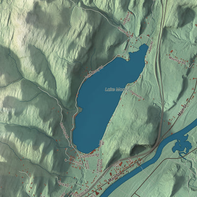 Terrain and local geography detail from the Fairlee, Vermont map