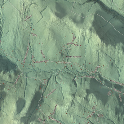 Street and neighborhood detail from the Fayston, Vermont map