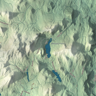 Terrain and local geography detail from the Fletcher, Vermont map