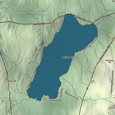 Terrain and local geography detail from the Franklin, Vermont map