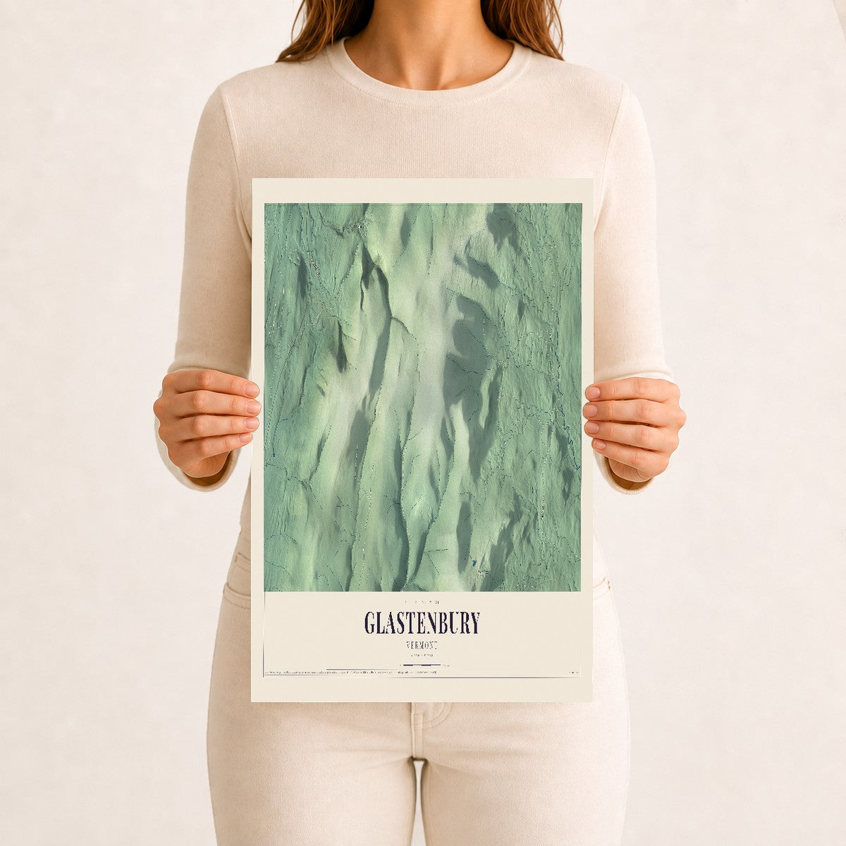 Glastenbury, Vermont map print - 12 x 18 archival matte print