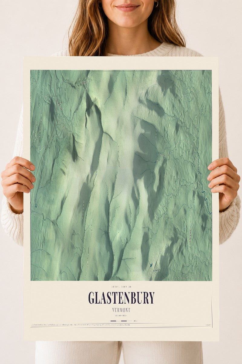 Glastenbury, Vermont map print - 18 x 24 archival matte print