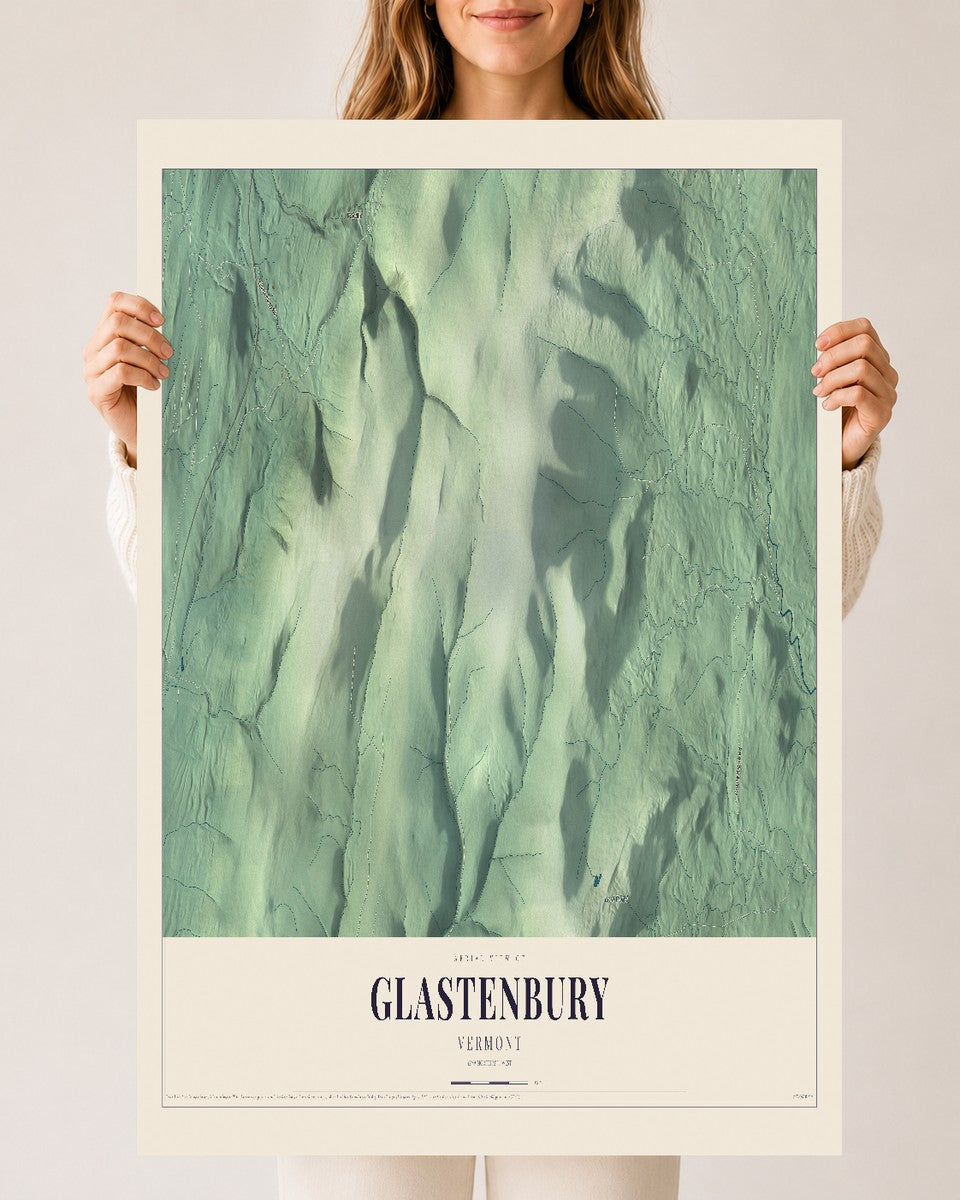 Glastenbury, Vermont map print - 24 x 36 archival matte print
