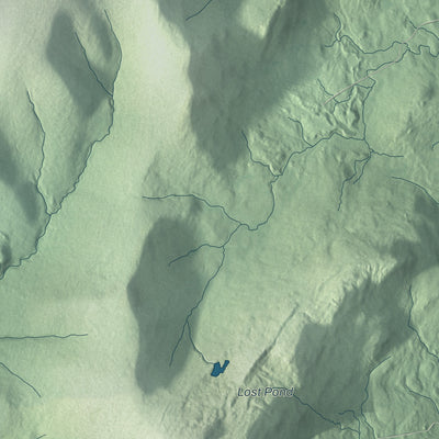 Terrain and local geography detail from the Glastenbury, Vermont map