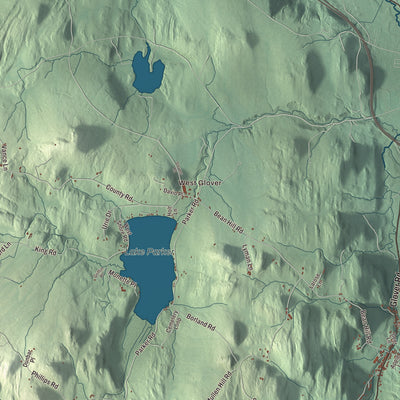 Street and neighborhood detail from the Glover, Vermont map