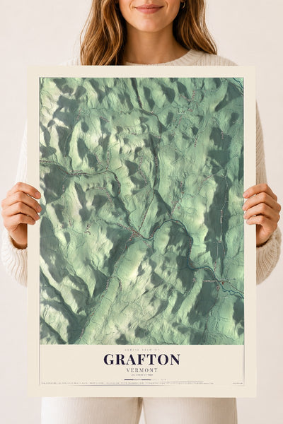 Grafton, Vermont map print - 18 x 24 archival matte print