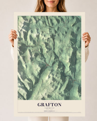 Grafton, Vermont map print - 24 x 36 archival matte print