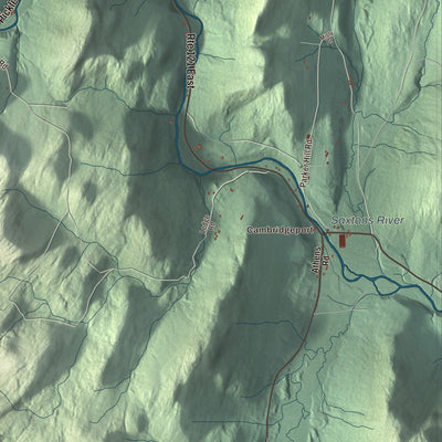 Terrain and local geography detail from the Grafton, Vermont map
