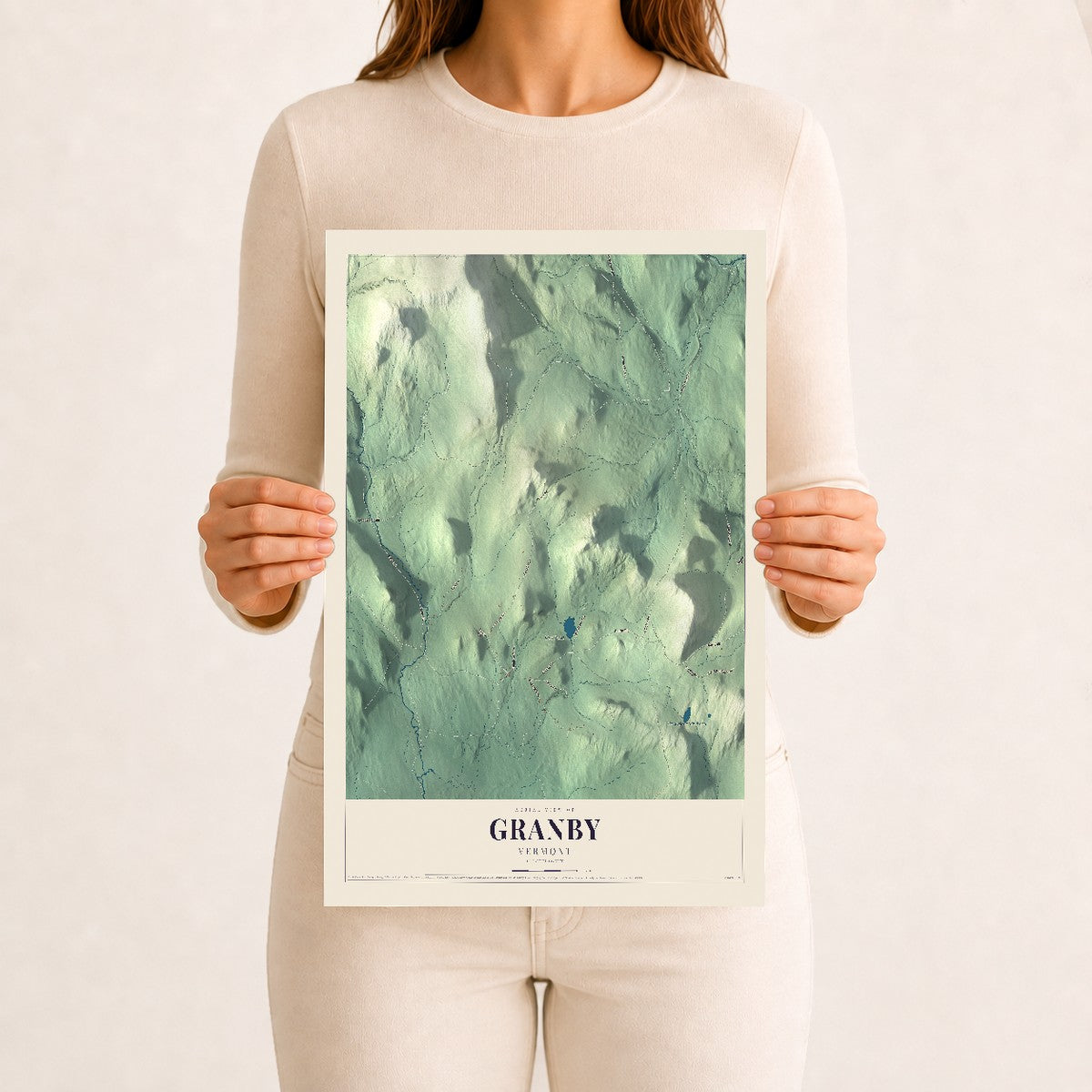 Granby, Vermont map print - 12 x 18 archival matte print