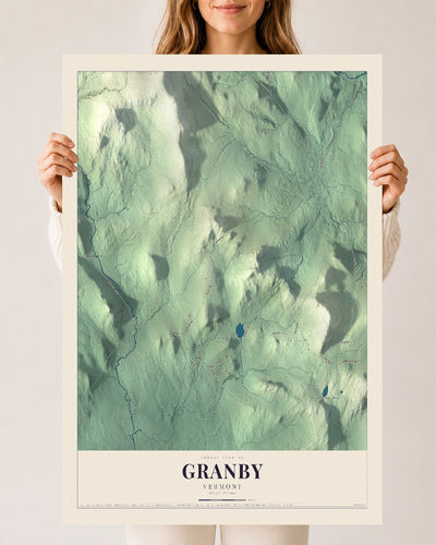 Granby, Vermont map print - 24 x 36 archival matte print