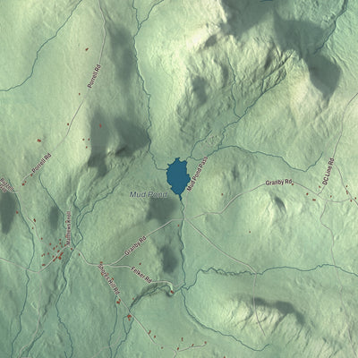 Terrain and local geography detail from the Granby, Vermont map