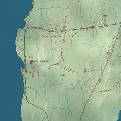 Street and neighborhood detail from the Grand Isle, Vermont map