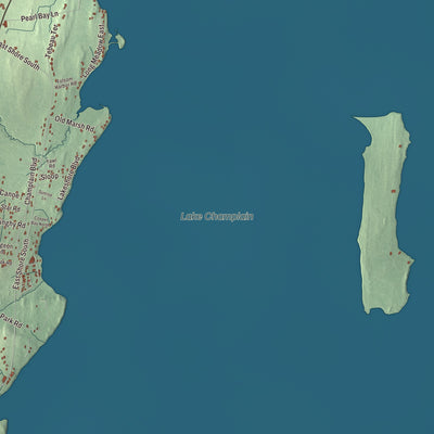 Terrain and local geography detail from the Grand Isle, Vermont map