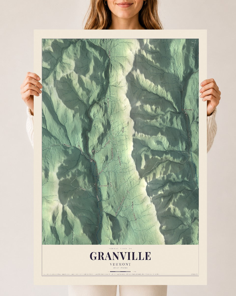 Granville, Vermont map print - 24 x 36 archival matte print