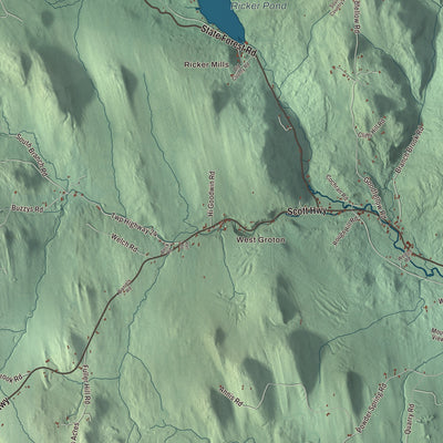 Street and neighborhood detail from the Groton, Vermont map