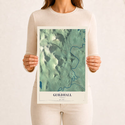 Guildhall, Vermont map print - 12 x 18 archival matte print